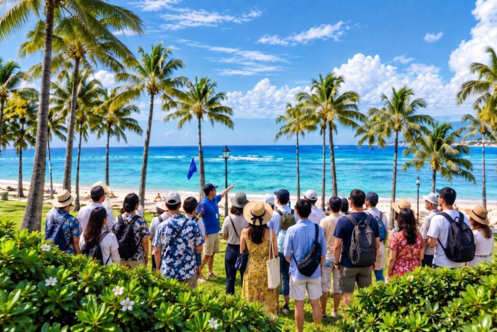 Guided group tour in Waikiki