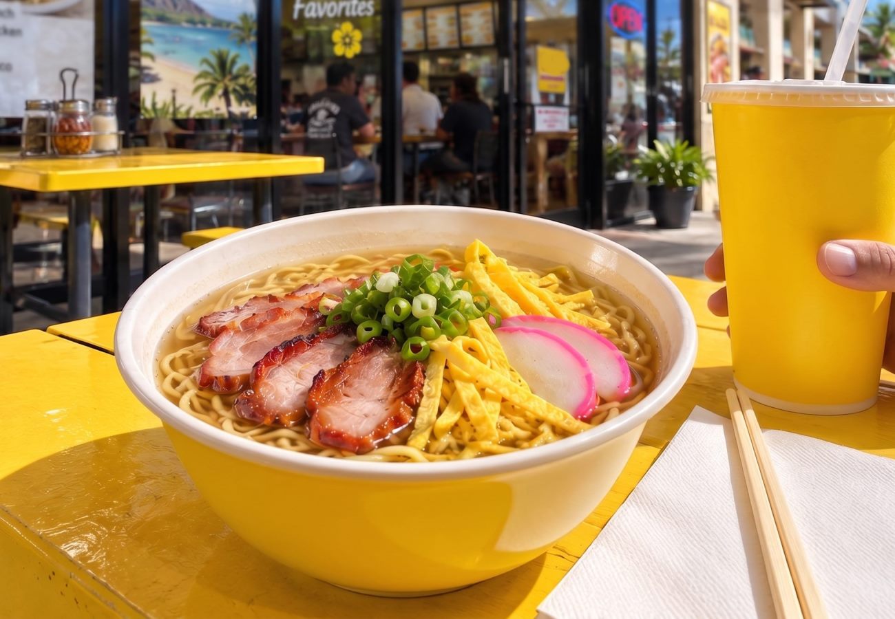 A bowl of saimin in Hawaii