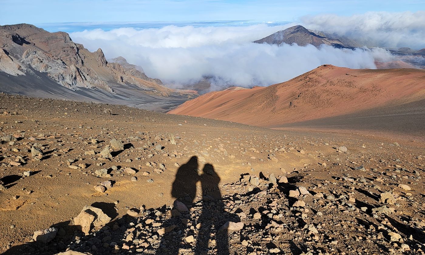 Inside the Haleakala crater on the Sliding Sands Trail