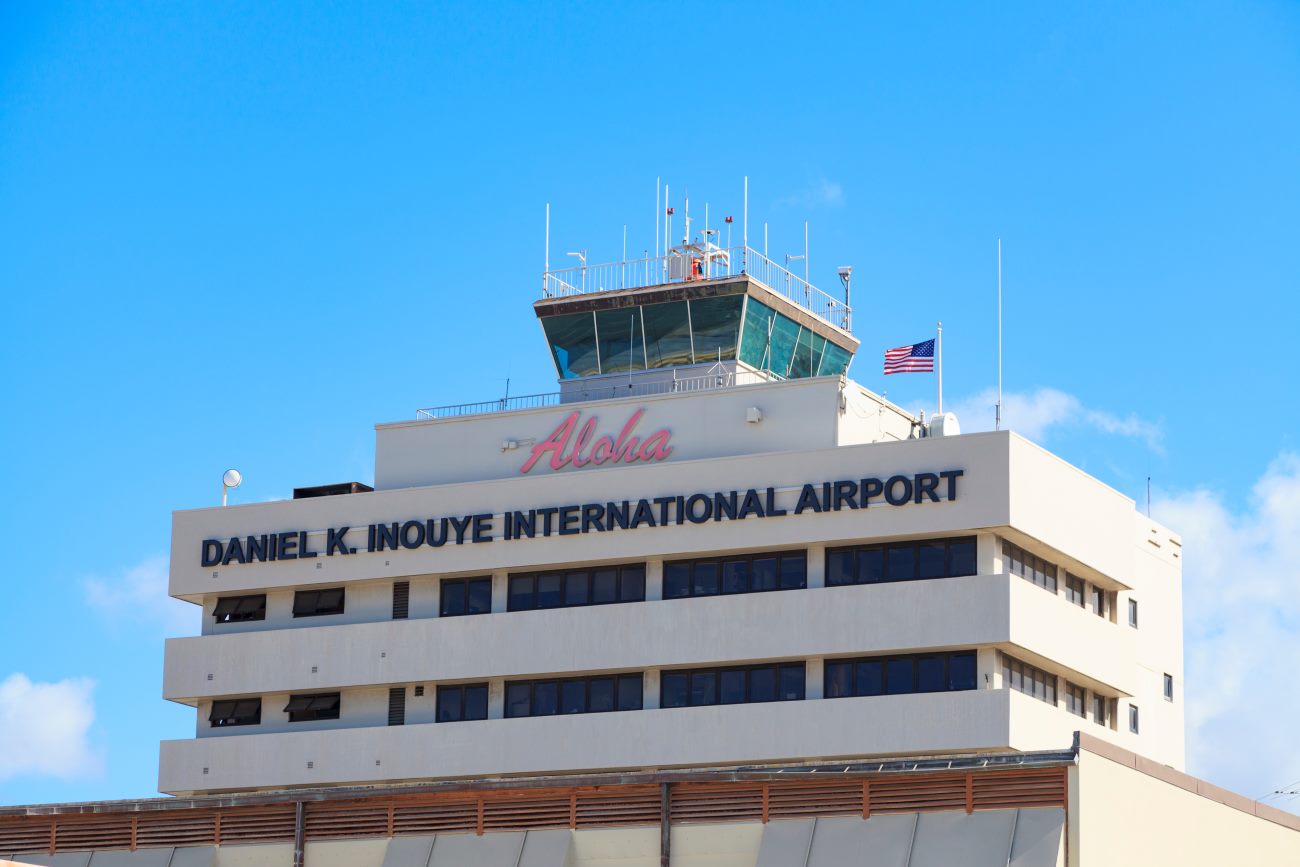 Honolulu airport terminal, where interisland flights depart